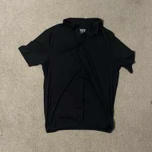 Black plain polo shirt